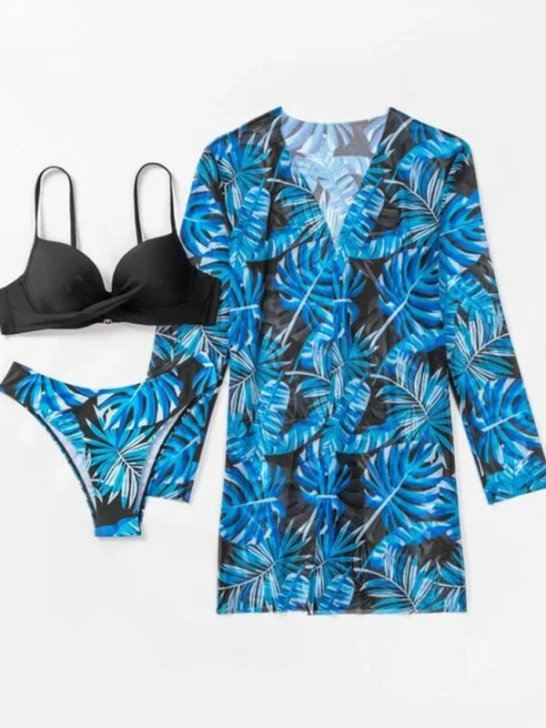 Biquíni Feminino + Saída De Praia - 3 Peças Moda 0908